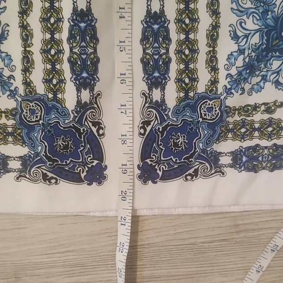 Laundry by Shelli Segal Blue and White Midi Pencil Skirt Size 8 EUC - Picture 8 of 11